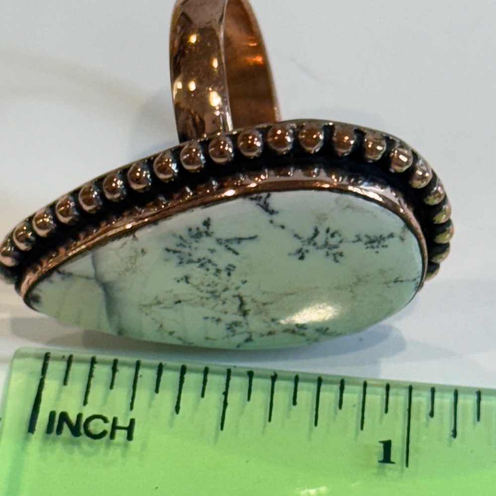 🆕 Dendrite Opal And Copper Ring Size 8 - 🆕 - Picture 5 of 9